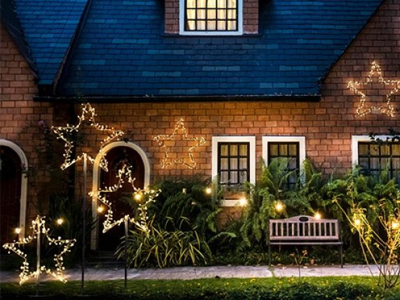 Kerstverlichting buiten
