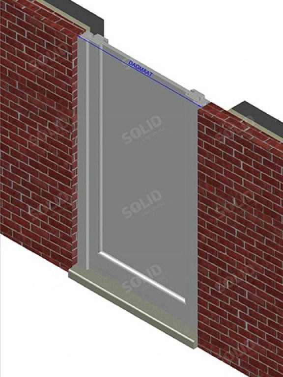 Deur wordt geplaatst tussen de buitenmuur (tussen de gevelsteen)