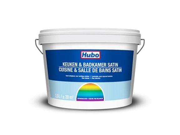Hubo keuken en badkamer satin verf