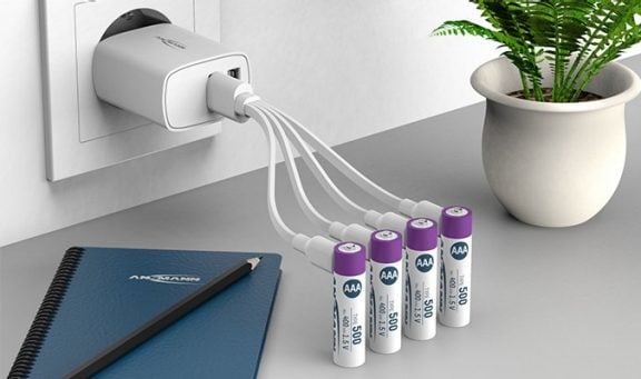 Piles rechargeables Ansmann Li-Ion USB-C