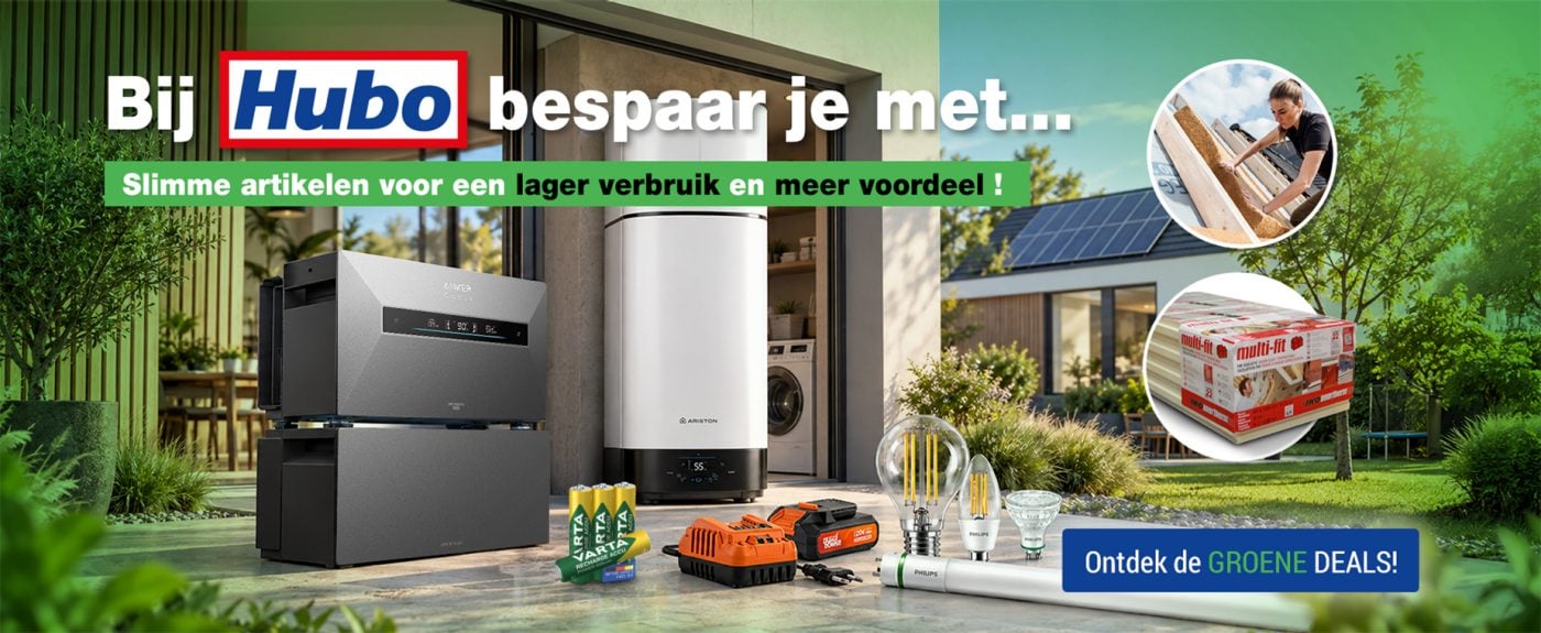 Bij Hubo Bespaar je met...