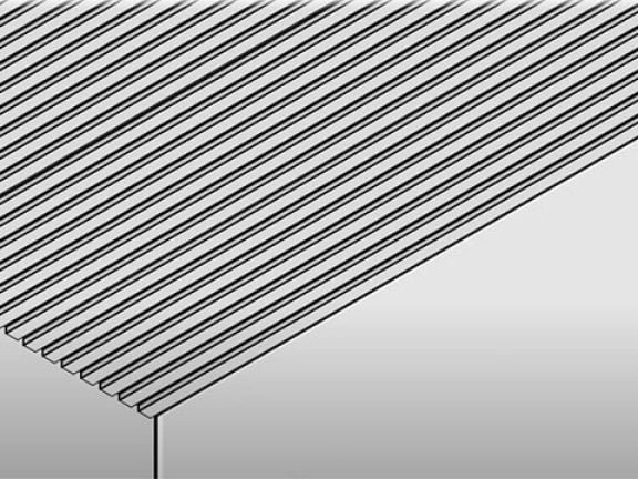 Plafond revêtu de panneaux muraux
