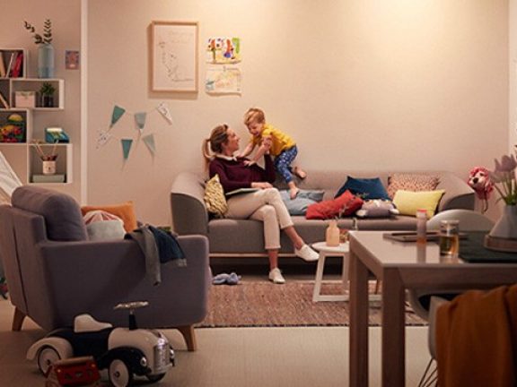 Dimbare lampen in huis