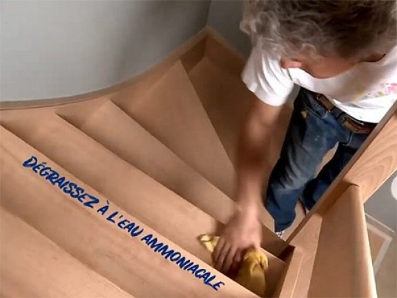 Trap ontvetten met ammoniakwater