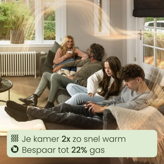 22% energie besparen met radiatorventilator