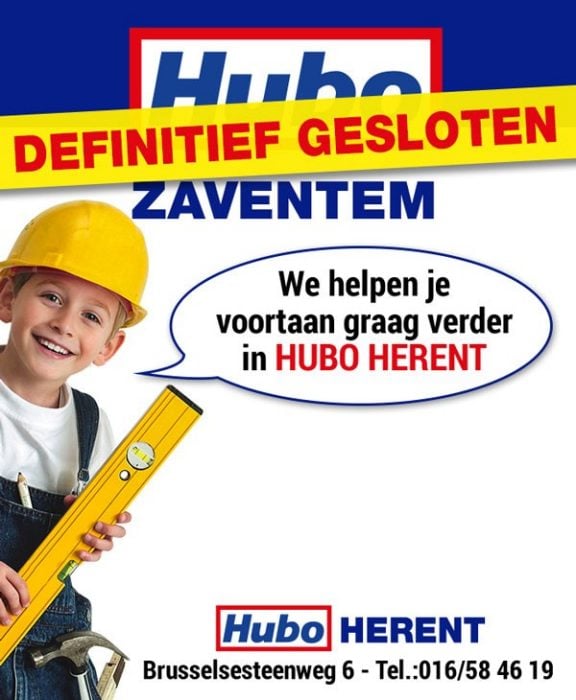 Hubo Zaventem gesloten