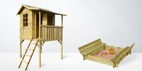 Jeux d'enfants extérieurs en bois
