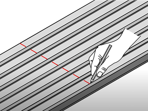 Marquage des dimendions des panneaux