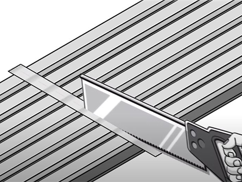 Découpe des panneaux sur mesure