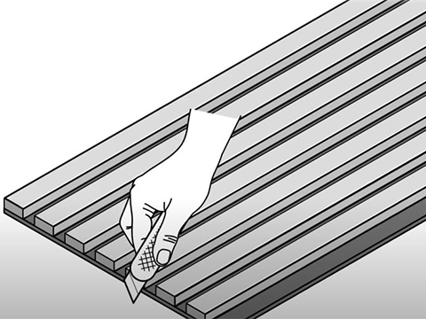 Découpe des panneaux en largeur