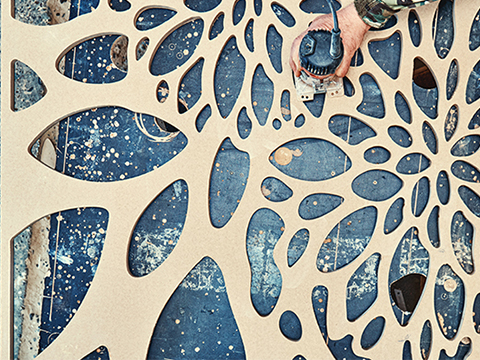 Cloison en MDF à motifs