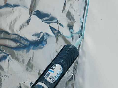 Scellement du raccord mural