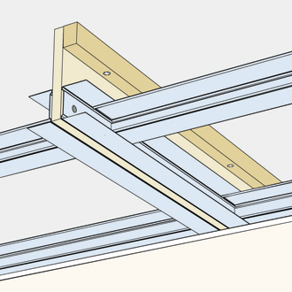 Utiliser des profils métalliques plus larges pour un plafond plus large