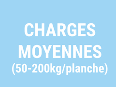 Étagères pour pièces humides et charges moyennes