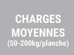 Étagères pour pièces sèches et charges moyennes