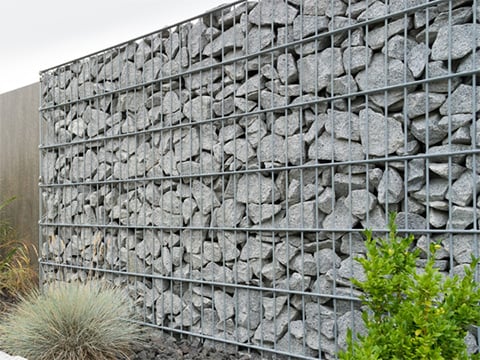 Clôture en gabions