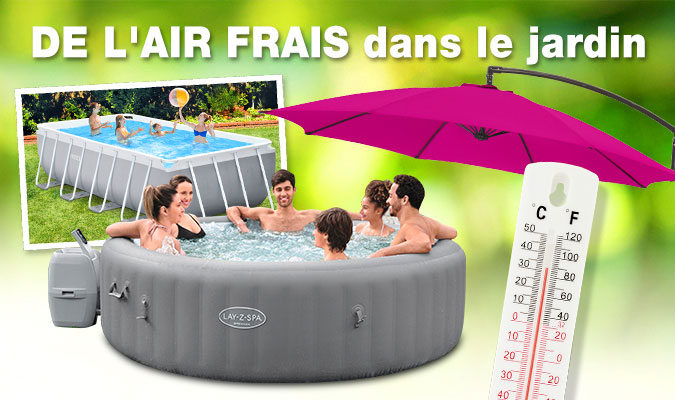Piscine, jacuzzi et parasol