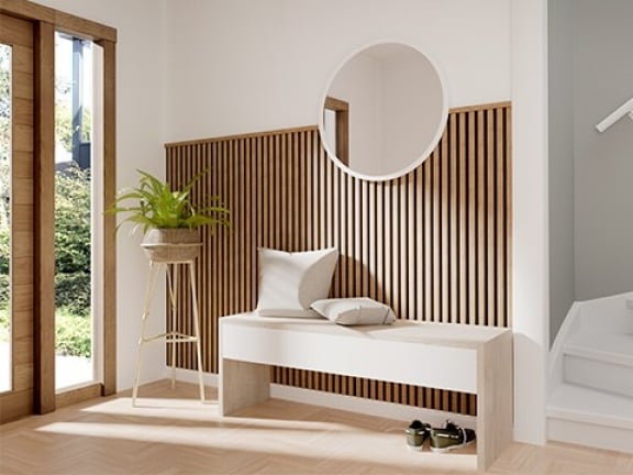 Panneaux muraux et de plafond en bois sur mesure