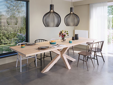 Table en bois à manger