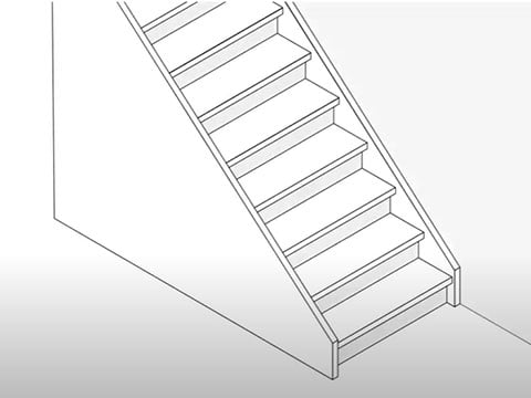 Dénudez l'escalier