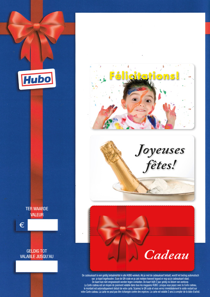 Cartes cadeaux Hubo pour entreprises