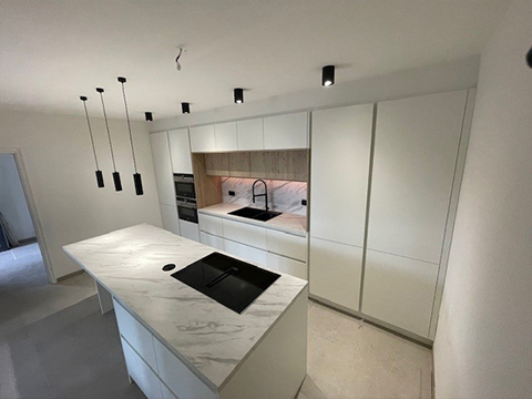Moderne keuken marmerlook
