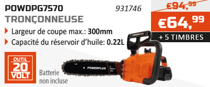 Dual Power action d'épargne tronconneuse