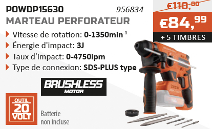 Dual Power action d'épargne marteau perforateur