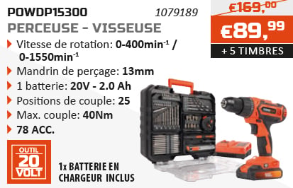 Dual Power action d'épargne perceuse visseuse
