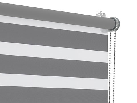 Chaînette de commande aluminium et support de montage gris pour fenêtre oscillo-battante
