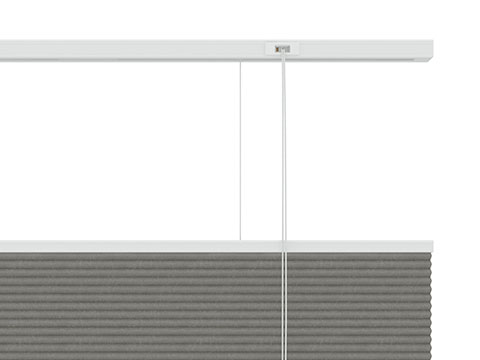 Rails supérieur et inférieur en blanc avec poignée de commande