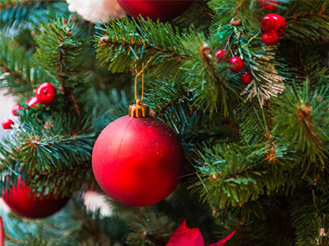 Rode kerstballen