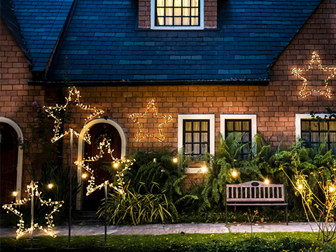 Kerstverlichting buiten