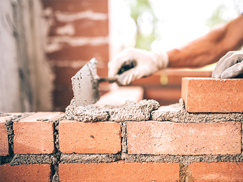 Metselwerk, cement en beton