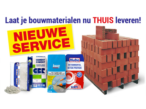 Bouwmaterialen aan huis leveren