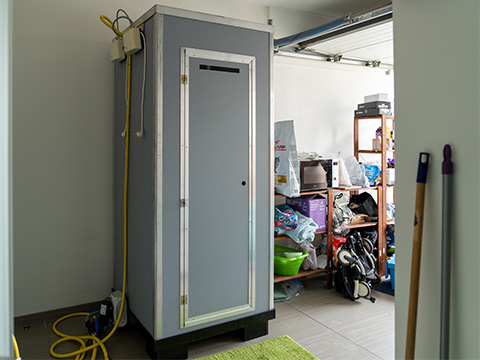 Doucheverhuur in garage