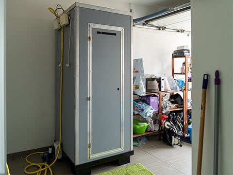 Doucheverhuur in garage