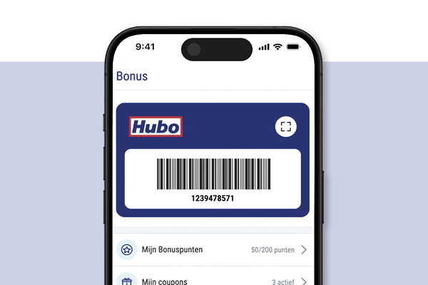 Hubo App Bonus Kaart