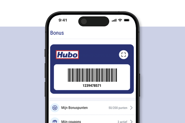 Hubo App Bonus Kaart