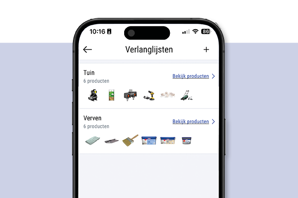 Hubo App Verlanglijst