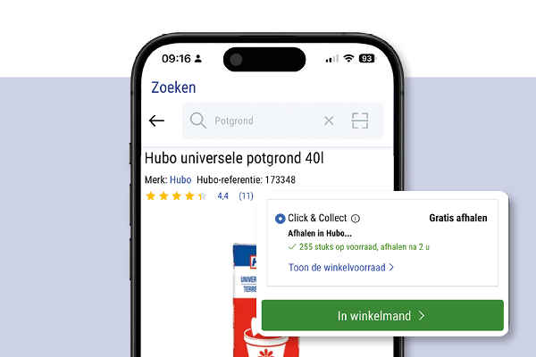 Hubo App Winkelvoorraad