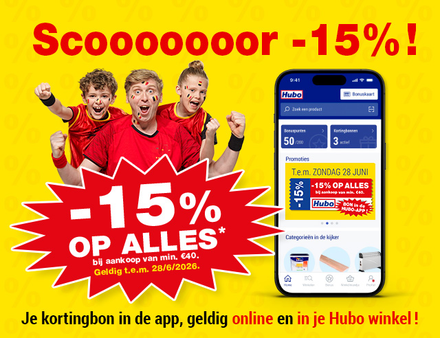 Hubo App 5 euro korting