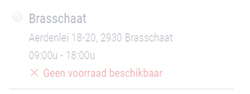 Geen voorraad