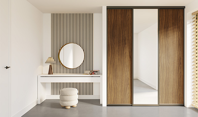 Houten wandpanelen living