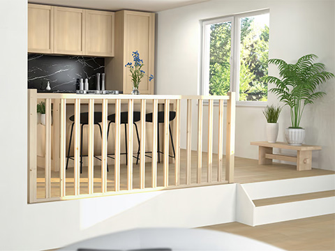 Houten balustrade