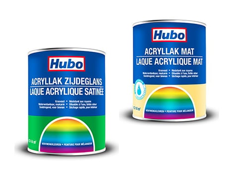 Hubo acryllak zijdeglans en mat waterbasis