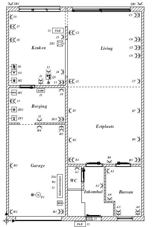 Plaatsbepaling stopcontact