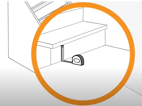 Stootbord opmeten en zagen