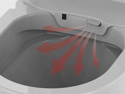 Japans toilet Cesari getemperde bries