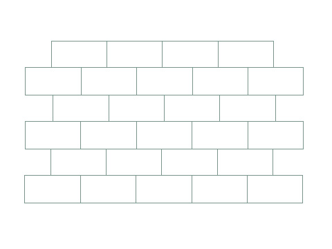 Betonstraatstenen halfsteenverband